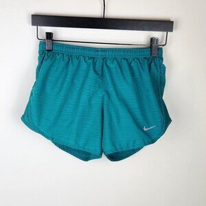 Nike Dri-Fit Tempo Athletic Lined Shorts Zip Pocket Teal sz XS